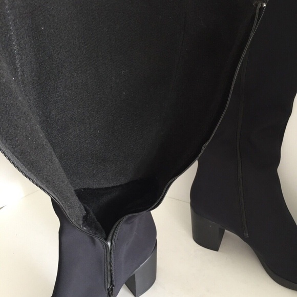 Hogl Women's Gore-Tex Winter Boots High Heel Knee High Round Toe Side Zip 10 - Picture 11 of 16